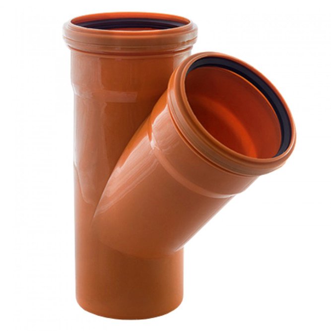 Тройник НАРУЖНЫЙ 110х110х45° Политэк