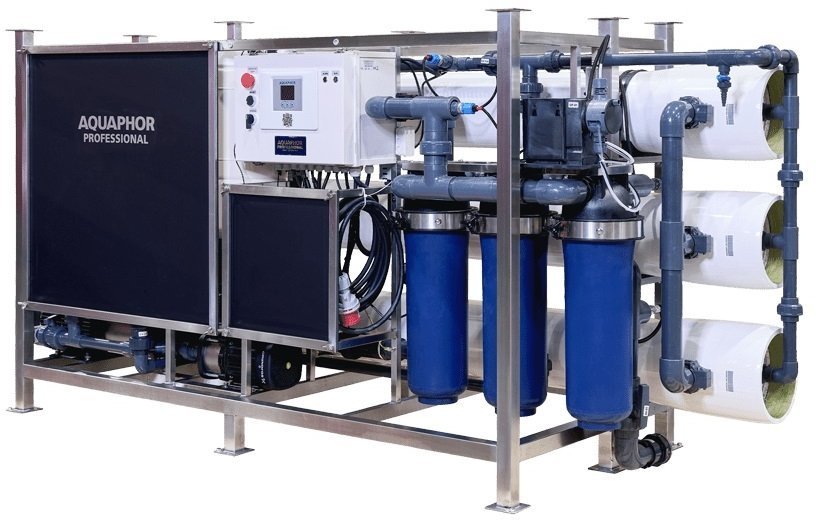 Система обратного осмоса AQUAPHOR APRO-UHS-3000-D Black (дозатор Grundfos)