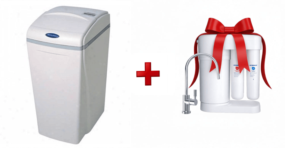 Фильтр для умягчения воды Аквафор WS800-Si/0.8 + подарок Морион DWM-101SN