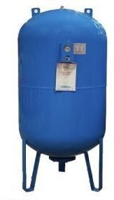 Бак мембранный Waterstry вертикальный на ножках с манометром CW-LV 80 10bar -10 °C / + 99 °C 1"(синий) (792000003B)