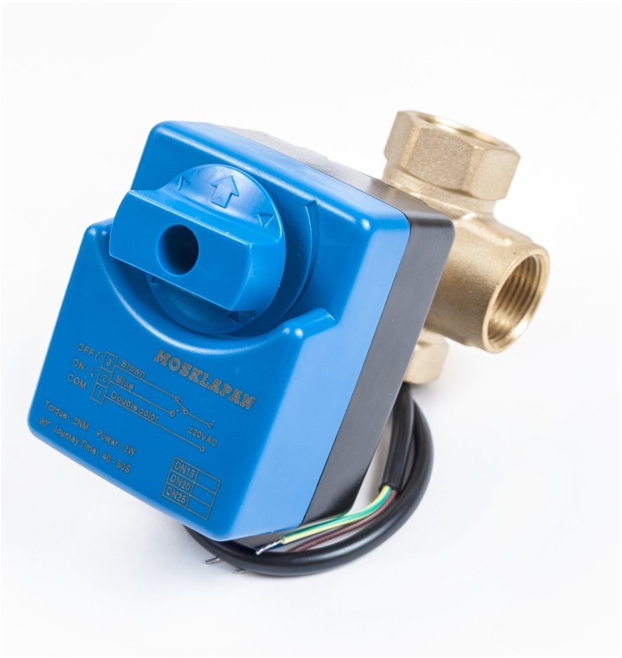 Кран шаровой 3-х ходовой с электроприводом DN 20 MS-311-20 Кран шаровой 3-х ходовой с электроприводом DN 20 MS-311-20