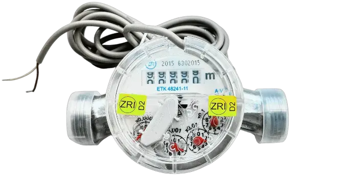 Счетчик ZENNER ЕTK-I Dn 15, 1 л/имп + штуцера