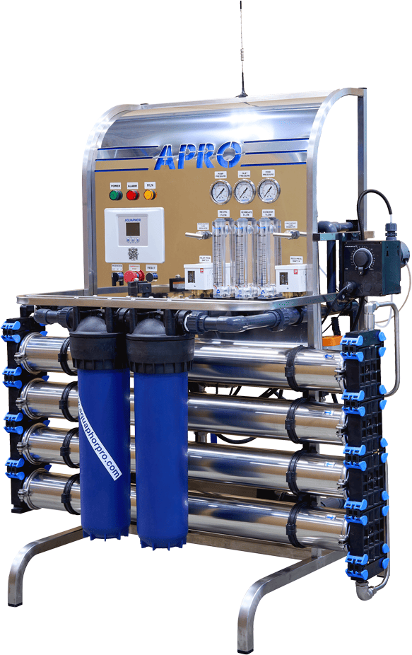 Система обратного осмоса AQUAPHOR APRO-HP-1000-G-D SST (PLC Aquaphor, Grundfos, без дозатора)